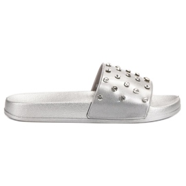 SHELOVET Bequeme Hausschuhe für Damen grau