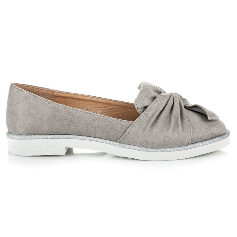 Vices Wildlederschuhe mit Glitzerverzierungen grau