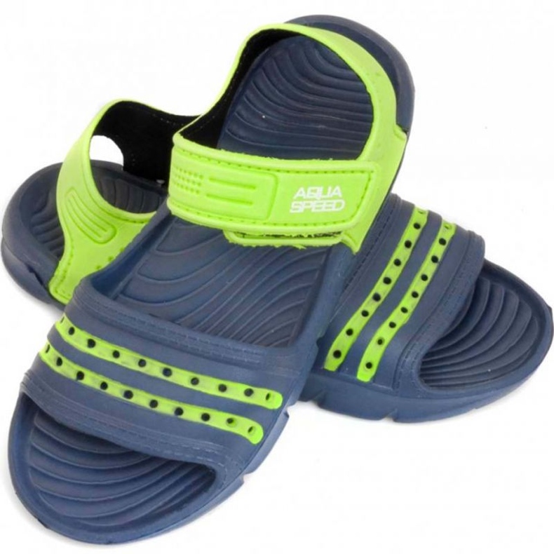 Aqua-speed Noli Sandalen navy green Kids col. 48 blau