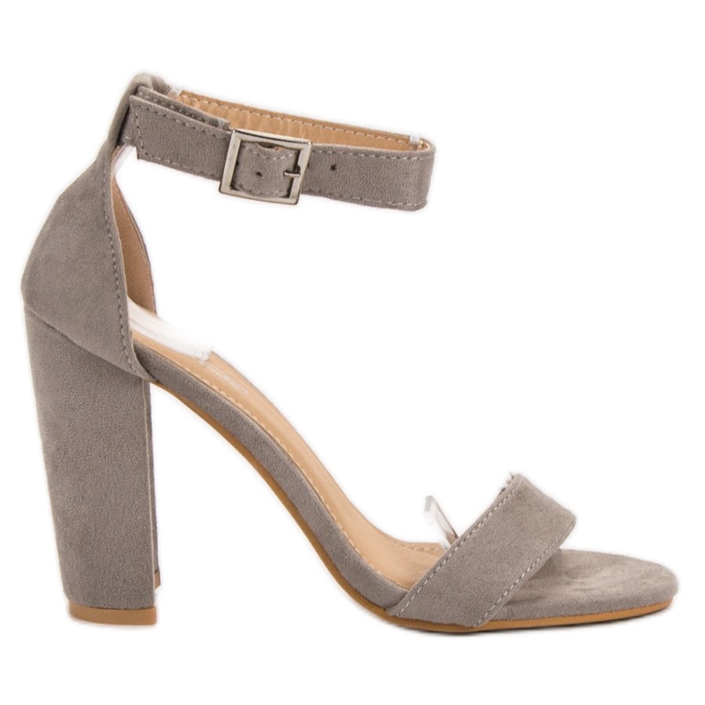 SHELOVET Klassische Sandalen an einer Bar grau