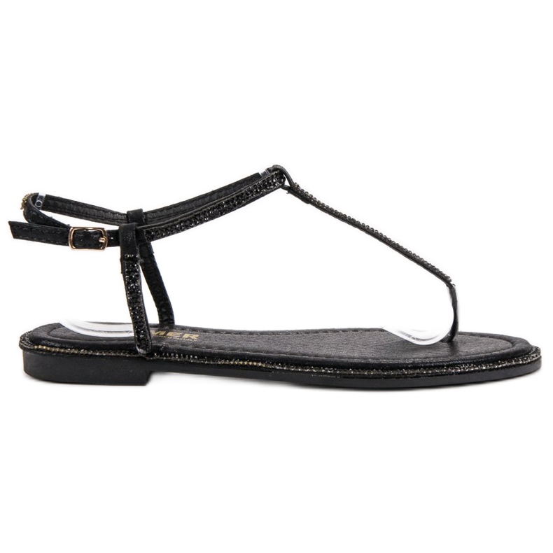 Comer Schwarze Sandalen aus Flip-Flops