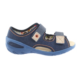 Befado Kinderschuhe PU 065X126 braun marineblau