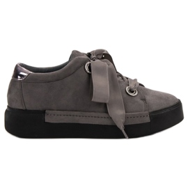 Belle Women Sportschuhe aus Wildleder grau