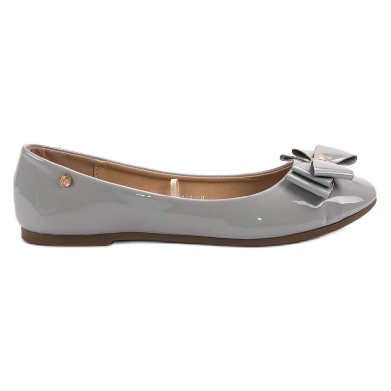 Lackierte Ballerinas mit Schleife VINCEZA grau
