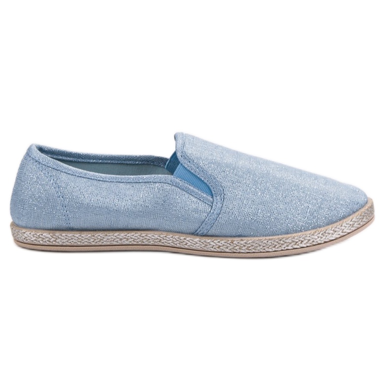 Ideal Shoes Bequeme Slipper blau