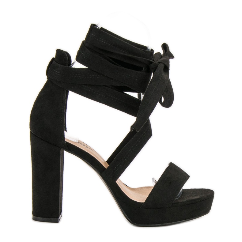 Seastar Gebundene Sandalen auf der Plattform schwarz