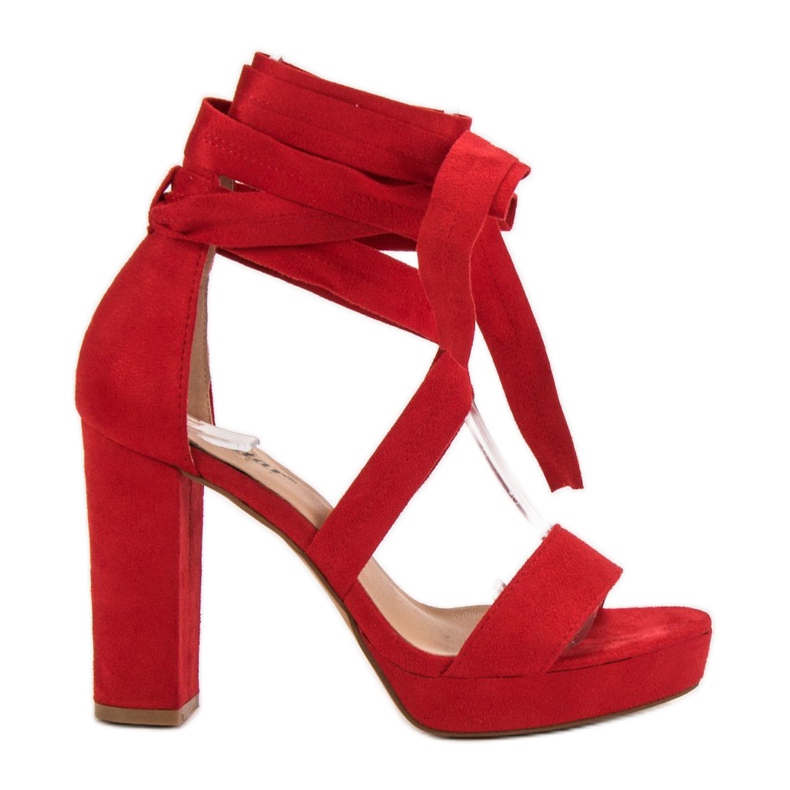 Seastar Gebundene Sandalen auf der Plattform rot