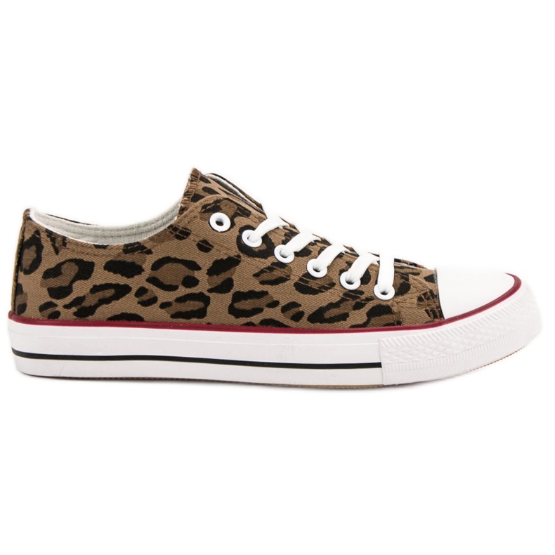 Jumex Niedrige Sneakers mit Leopardenprint schwarz braun