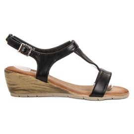 Renda Keilsandalen schwarz