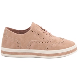 SHELOVET Puder-Brogues rosa