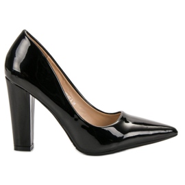 SHELOVET Lackierte Pumps schwarz