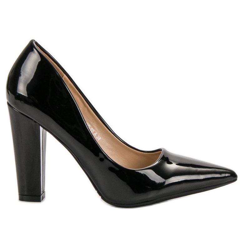 SHELOVET Lackierte Pumps schwarz