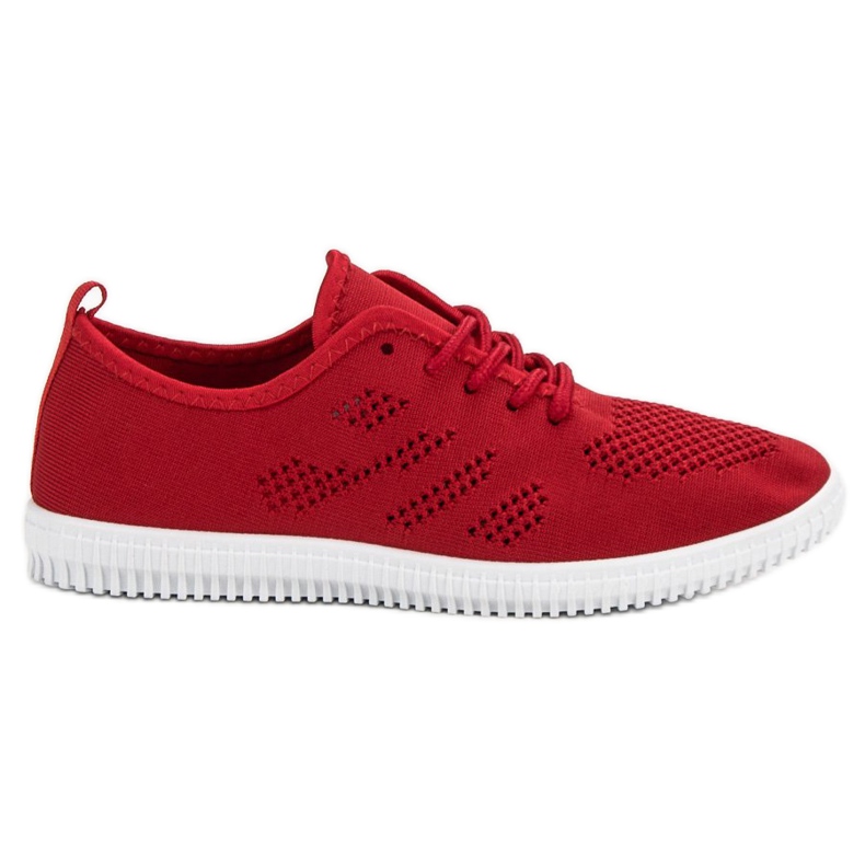 SHELOVET Textile Schnürschuhe rot