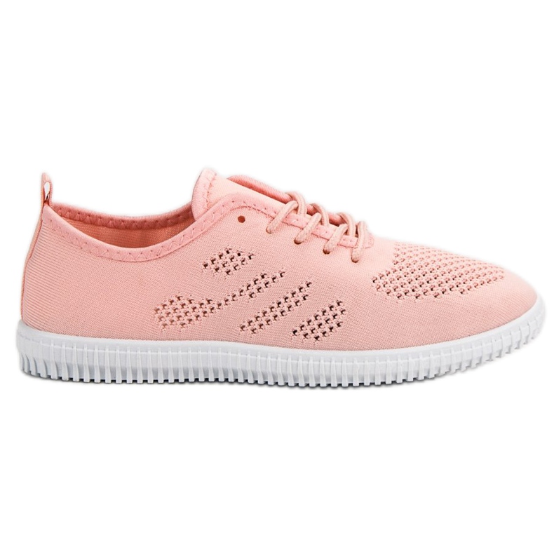SHELOVET Textile Schnürschuhe rosa