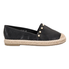 SHELOVET Schwarze Espadrilles