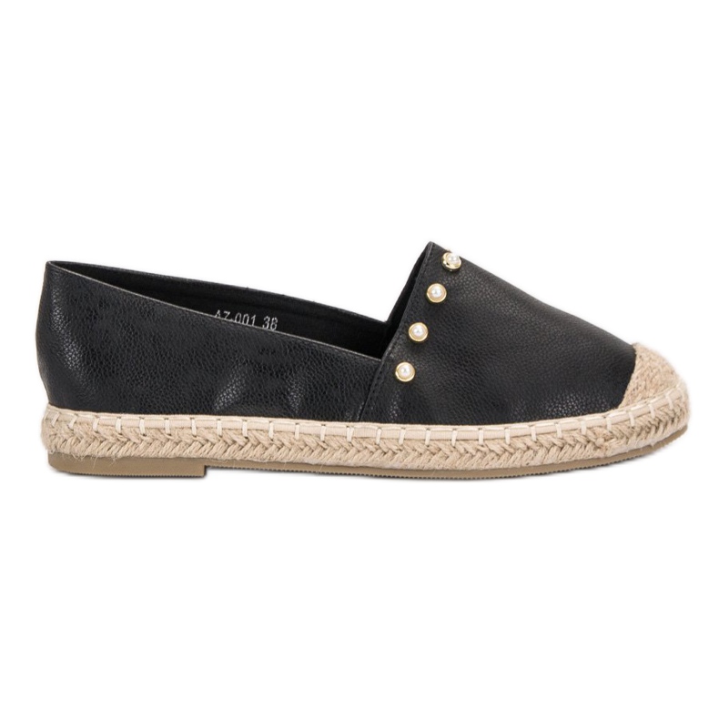 SHELOVET Schwarze Espadrilles