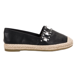 Janessa Espadrilles mit Nieten schwarz