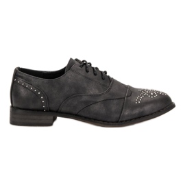 Primavera Brogues mit Strasssteinen grau