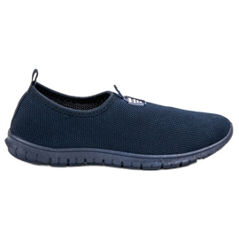 SHELOVET Marineblaue Slip-On-Sneakers