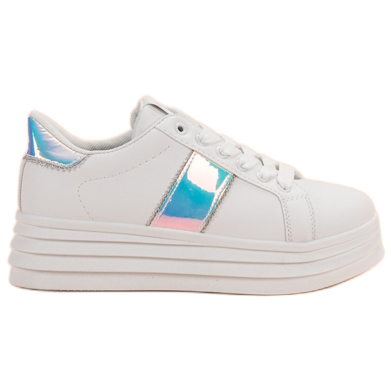 SHELOVET Weiße Schuhe auf der Plattform