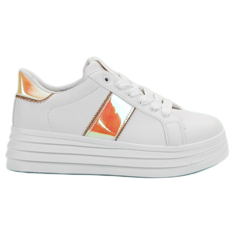 SHELOVET Weiße Schuhe auf der Plattform