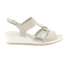 Filippo Bequeme Keilsandalen aus Leder braun grau