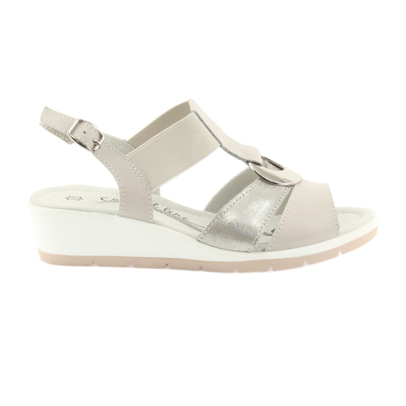 Filippo Bequeme Keilsandalen aus Leder braun grau