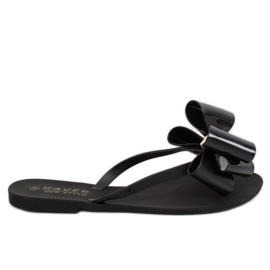 Schwarze KM104 Schwarze Meliski Flip-Flops