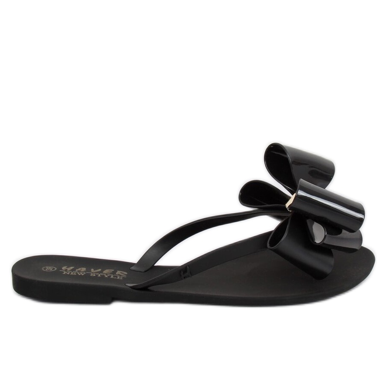 Schwarze KM104 Schwarze Meliski Flip-Flops
