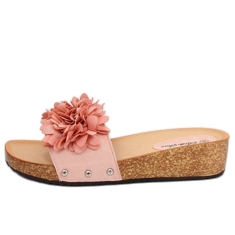 Rosa S63 Rosa Hausschuhe mit Blumen
