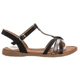 Small Swan Lässige Sandalen schwarz