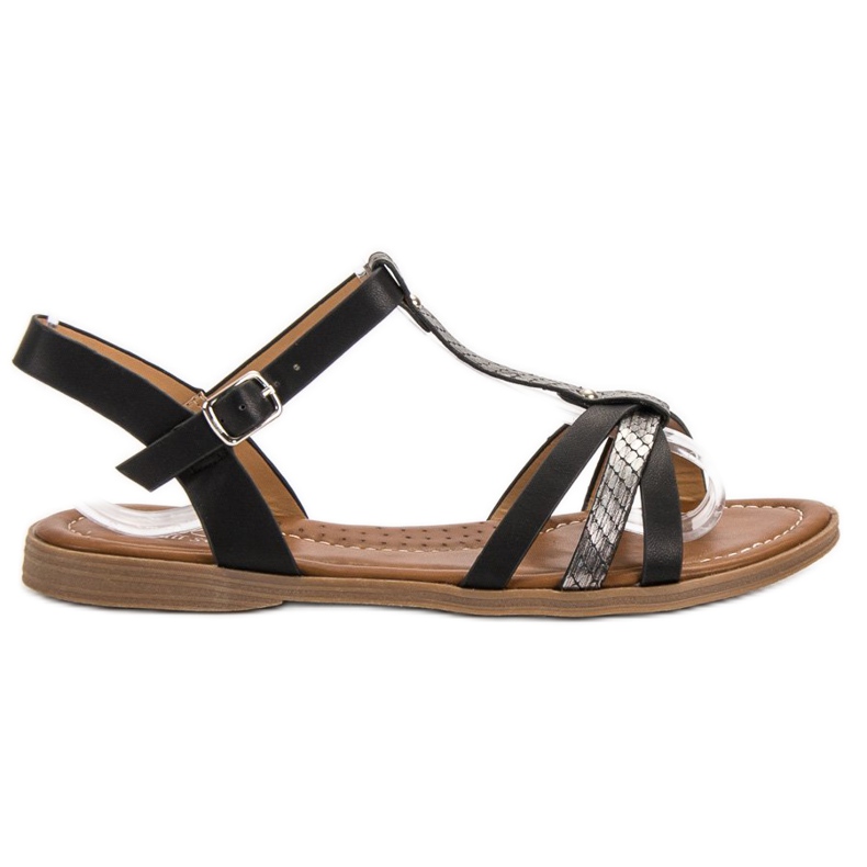 Small Swan Lässige Sandalen schwarz
