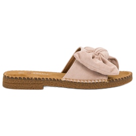 Seastar Beige Hausschuhe mit Schleife