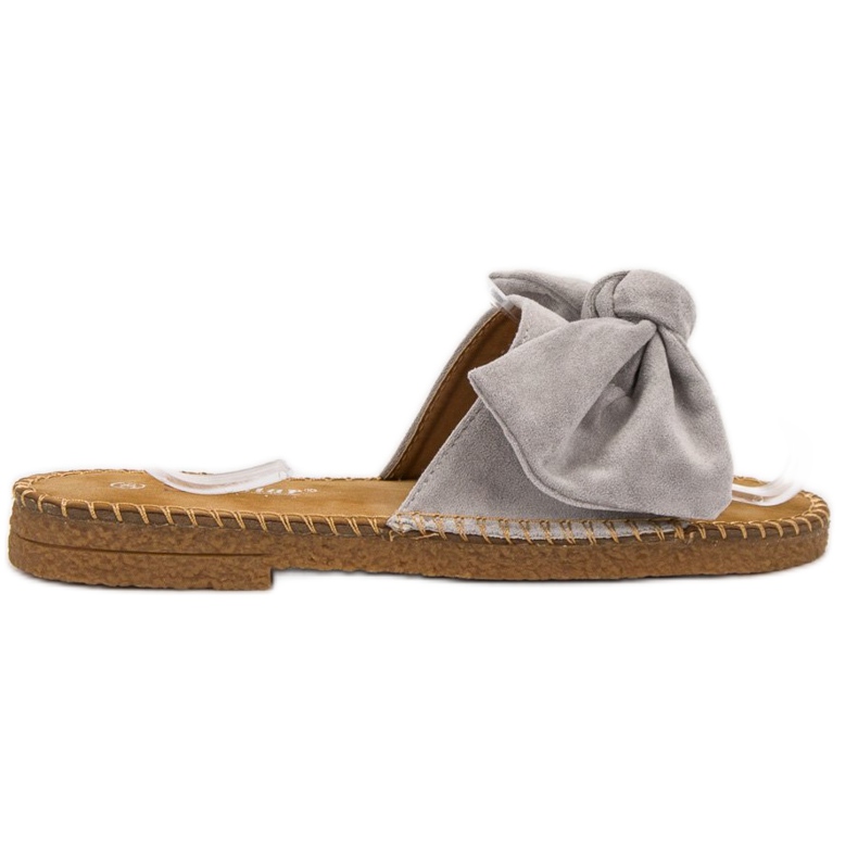 Seastar Graue Hausschuhe mit Schleife