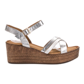 Seastar Leichte Sandalen auf Keilabsatz grau