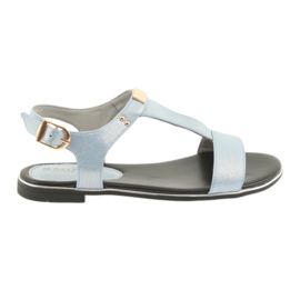 M.Daszyński Sandalen blaue Perle Daszyński MR1583-7
