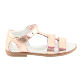 Mädchensandalen roségold Bartek 56016 gelb rosa