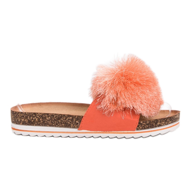 Seastar Hausschuhe mit Pompom orange