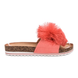 Seastar Hausschuhe mit Pompom rot