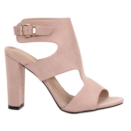 Ideal Shoes Sexy hochhackige Sandalen braun