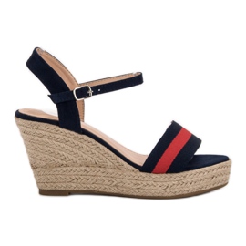 Primavera Lässige Keilsandalen navy blau