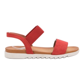 Primavera Rote Sandalen mit Gummiband