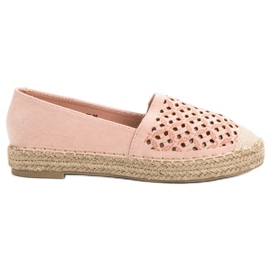 VICES Wildleder-Espadrilles rosa
