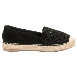 VICES Wildleder-Espadrilles schwarz