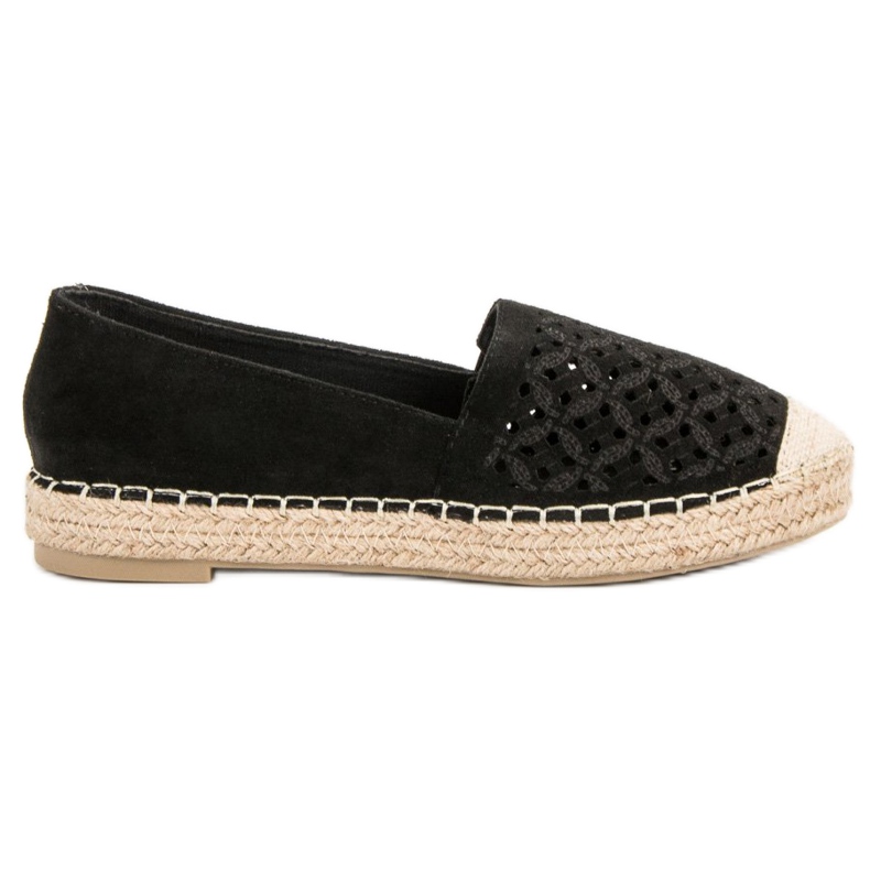 VICES Wildleder-Espadrilles schwarz