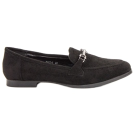 Balada Schwarze Wildleder-Loafer