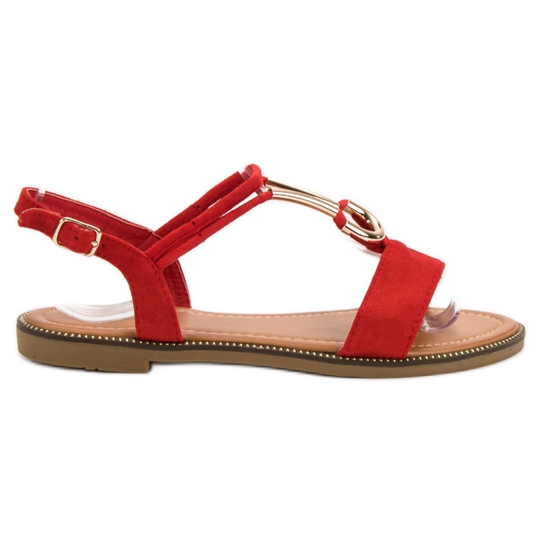 Laura Mode Sandalen aus Wildleder rot