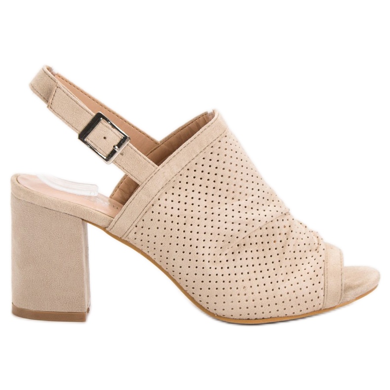 Sixth Sense Durchbrochene Sandalen an einer Bar braun