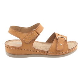 Damen Komfortsandalen DK 25131 camel braun