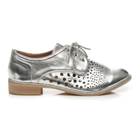 Vices Schnürschuhe mit Lochmuster grau